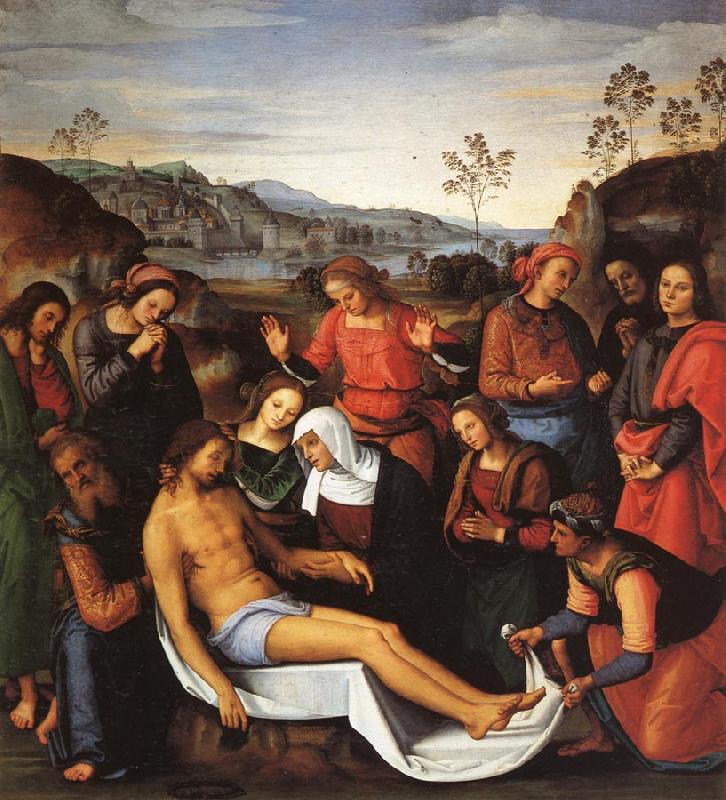 PERUGINO, Pietro The Lamentation over the Dead Christ Sweden oil painting art